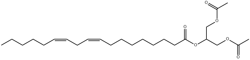 (9Z,12Z)-9,12-Octadecadienoic acid 2-acetyloxy-1-(acetyloxymethyl)ethyl ester Structure