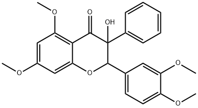 2-(3,4-Dimethoxyphenyl)-2,3-dihydro-3-hydroxy-5,7-dimethoxy-3-phenyl-4H-1-benzopyran-4-one 구조식 이미지