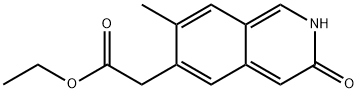 ethyl 2-(7-methyl-3-oxo-2H-isoquinolin-6-yl)acetate 구조식 이미지