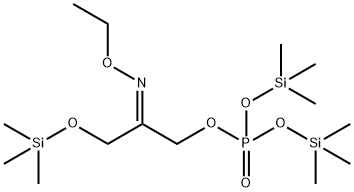 Phosphoric acid 2-[(E)-ethoxyimino]-3-[(trimethylsilyl)oxy]propylbis(trimethylsilyl) ester Structure