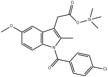 1-(4-클로로벤조일)-5-메톡시-2-메틸-1H-인돌-3-아세트산트리메틸실릴에스테르 구조식 이미지