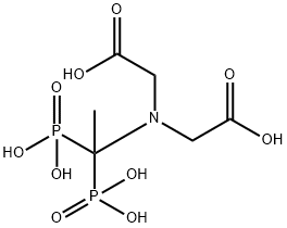 N-(Carboxymethyl)-N-(1,1-diphosphonoethyl)glycine Structure
