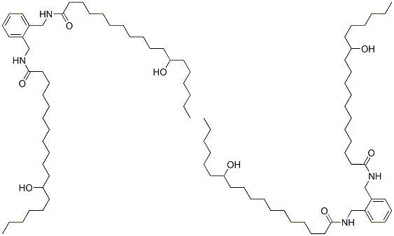 N,N'-[페닐렌비스(메틸렌)]비스[12-히드록시-옥타데칸아미드]N,N'-[페닐렌비스(메틸렌)]비스[12-히드록시-옥타데칸아미드] 구조식 이미지