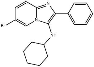6-bromo-N-cyclohexyl-2-phenylimidazo[1,2-a]pyridin-3-
amine 구조식 이미지