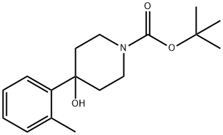 1-BOC-4-(2-METHYLPHENYL)-4-HYDROXYPIPERIDINE 구조식 이미지