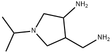 3-Pyrrolidinemethanamine,  4-amino-1-(1-methylethyl)- Structure