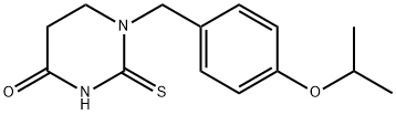 4(1H)-Pyrimidinone, tetrahydro-1-((4-(1-methylethoxy)phenyl)methyl)-2- thioxo- 구조식 이미지