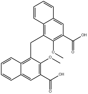 4,4'-methylenebis[3-methoxy-2-naphthoic] acid Structure