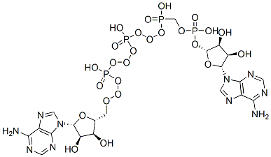 [[[[(2R,3S,4R,5R)-5-(6-aminopurin-9-yl)-3,4-dihydroxyoxolan-2-yl]methoxy-hydroxyphosphoryl]oxy-hydroxyphosphoryl]oxy-hydroxyphosphoryl] [(2R,3S,4R,5R)-5-(6-aminopurin-9-yl)-3,4-dihydroxyoxolan-2-yl]methyl hydrogen phosphate 구조식 이미지