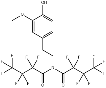 2,2,3,3,4,4,4-Heptafluoro-N-(2,2,3,3,4,4,4-heptafluoro-1-oxobutyl)-N-[2-(4-hydroxy-3-methoxyphenyl)ethyl]butanamide 구조식 이미지