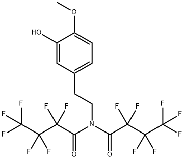 2,2,3,3,4,4,4-Heptafluoro-N-(2,2,3,3,4,4,4-heptafluoro-1-oxobutyl)-N-[2-(3-hydroxy-4-methoxyphenyl)ethyl]butanamide Structure