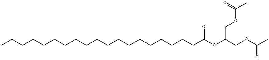 Icosanoic acid 2-(acetyloxy)-1-[(acetyloxy)methyl]ethyl ester 구조식 이미지