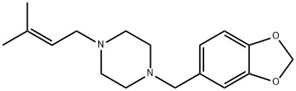 1-(3-Methyl-2-butenyl)-4-(3,4-methylenedioxybenzyl)piperazine Structure