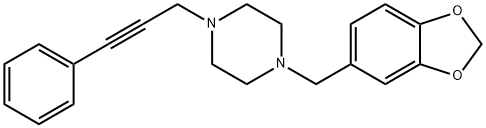 1-(3,4-Methylenedioxybenzyl)-4-(3-phenyl-2-propynyl)piperazine 구조식 이미지