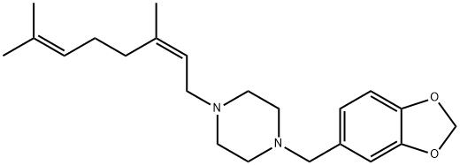 1-[(2Z)-3,7-Dimethyl-2,6-octadienyl]-4-[(1,3-benzodioxol-5-yl)methyl]piperazine 구조식 이미지