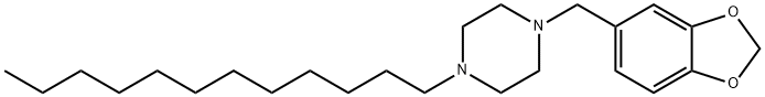 1-Dodecyl-4-(1,3-benzodioxol-5-ylmethyl)piperazine Structure