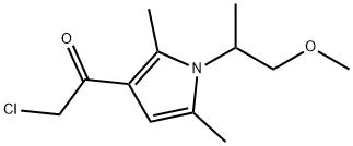 Ethanone, 2-chloro-1-[1-(2-methoxy-1-methylethyl)-2,5-dimethyl-1H-pyrrol-3-yl]- (9CI) 구조식 이미지