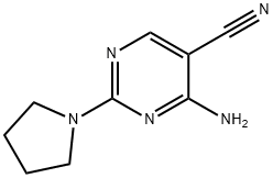 4-AMINO-2-(1-PYRROLIDINYL)-5-PYRIMIDINECARBONITRILE Structure
