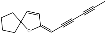 1-Oxaspiro[4.4]non-3-ene,2-(2,4-hexadiynylidene)-,(2E)-(9CI) 구조식 이미지