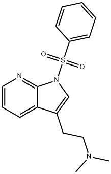 1H-Pyrrolo[2,3-b]pyridine-3-ethanamine, N,N-dimethyl-1-(phenylsulfonyl)- Structure