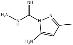 1H-Pyrazole-1-carboximidic  acid,  5-amino-3-methyl-,  hydrazide Structure