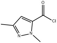 1,3-Dimethyl-1H-pyrazole-5-carbonyl chloride 구조식 이미지