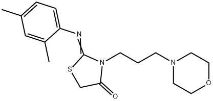 2-[(2,4-Dimethylphenyl)imino]-3-[3-(4-morpholinyl)propyl]-4-thiazolidinone 구조식 이미지