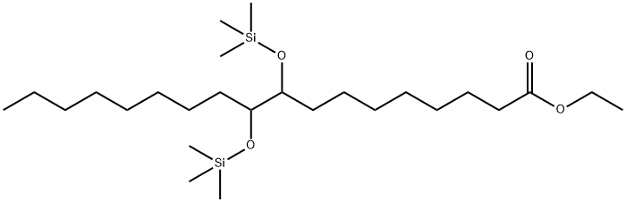 9,10-Bis[(trimethylsilyl)oxy]octadecanoic acid ethyl ester Structure