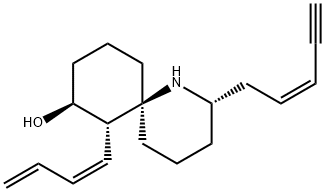 7-[(1Z)-1,3-Butadienyl]-2-[(2Z)-2-penten-4-ynyl]-1-azaspiro[5.5]undeca n-8-ol 구조식 이미지