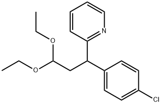 3-(P-CHLOROPHENYL)-3-(2-PYRIDYL)PROPYLALDEHYDE DIETHYL ACETAL 구조식 이미지