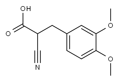 2-CYANO-3-(3,4-DIMETHOXYPHENYL)-PROPIONIC ACID Structure