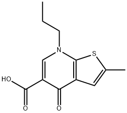 2-METHYL-4-OXO-7-PROPYL-4,7-DIHYDROTHIENO[2,3-B]PYRIDINE-5-CARBOXYLIC ACID 구조식 이미지