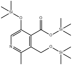 2-Methyl-5-(trimethylsiloxy)-3-[(trimethylsiloxy)methyl]-4-pyridinecarboxylic acid trimethylsilyl ester Structure