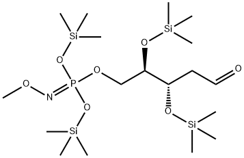 3-O,4-O-Bis(trimethylsilyl)-2-deoxy-D-erythro-pentose 5-[N-methoxyimidophosphoric acid bis(trimethylsilyl)] ester Structure