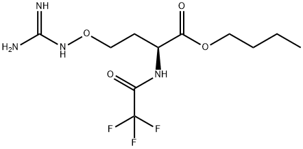 O-[(Aminoiminomethyl)amino]-N-trifluoroacetyl-L-homoserine butyl ester Structure