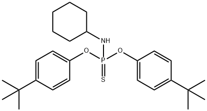 O,O-bis(4-tert-butylphenyl) N-cyclohexylphosphoramidothioate Structure