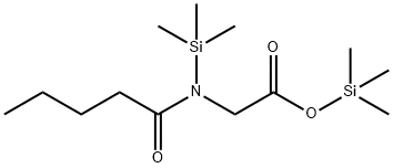 글리신,N-(1-옥소펜틸)-N-(트리메틸실릴)-,트리메틸실릴에스테르 구조식 이미지
