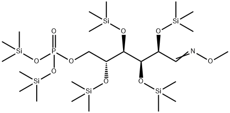 2-O,3-O,4-O,5-O-Tetrakis(trimethylsilyl)-6-O-[bis(trimethylsilyloxy)phosphinyl]-D-glucose O-methyl oxime Structure