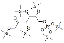 D-Fructose, 1,3,4,5-tetrakis-O-(trimethylsilyl)-, 6-[bis(trimethylsily l) phosphate] Structure