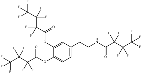 Bis(heptafluorobutyric acid)4-[2-[(heptafluorobutyryl)amino]ethyl]-1,2-phenylene ester Structure