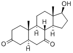 5알파-안드로스탄-17베타-올-3,7-디온 구조식 이미지