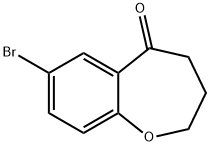 7-BROMO-3,4-DIHYDRO-2H-BENZO[B]OXEPIN-5-ONE 구조식 이미지
