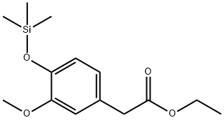[3-메톡시-4-(트리메틸실록시)페닐]아세트산에틸에스테르 구조식 이미지