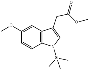 5-Methoxy-1-(trimethylsilyl)-1H-indole-3-acetic acid methyl ester Structure