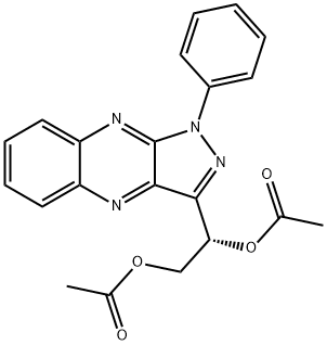 (S)-1-[1-Phenyl-1H-pyrazolo[3,4-b]quinoxalin-3-yl]-1,2-ethanediol diacetate Structure