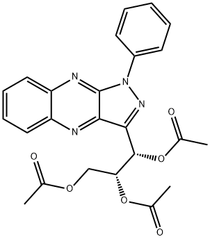 (1R,2S)-1-(1-Phenyl-1H-pyrazolo[3,4-b]quinoxalin-3-yl)-1,2,3-propanetriol triacetate Structure