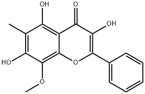 3,5,7-Trihydroxy-8-methoxy-6-methyl-2-phenyl-4H-1-benzopyran-4-one Structure