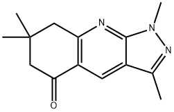5H-Pyrazolo[3,4-b]quinolin-5-one,1,6,7,8-tetrahydro-1,3,7,7-tetramethyl-(9CI) 구조식 이미지