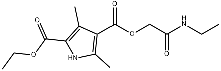 1H-Pyrrole-2,4-dicarboxylicacid,3,5-dimethyl-,2-ethyl4-[2-(ethylamino)-2-oxoethyl]ester(9CI) 구조식 이미지