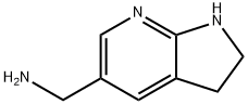 1H-Pyrrolo[2,3-b]pyridine-5-methanamine,2,3-dihydro-(9CI) 구조식 이미지
